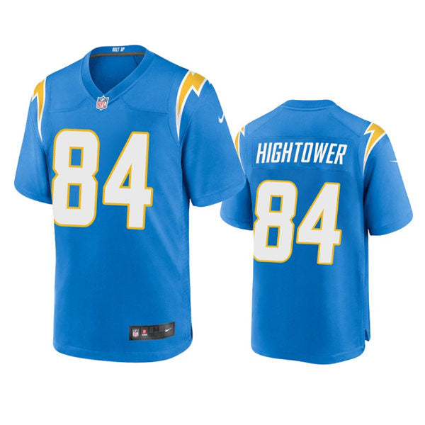 Men’s Los Angeles Chargers #84 John Hightower Powder Blue Vapor Limited Player Jersey