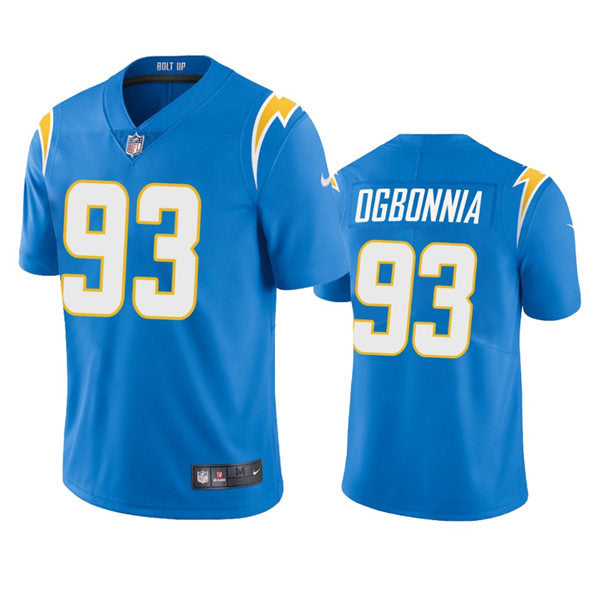 Men’s Los Angeles Chargers #93 Otito Ogbonnia Powder Blue Vapor Limited Player Jersey