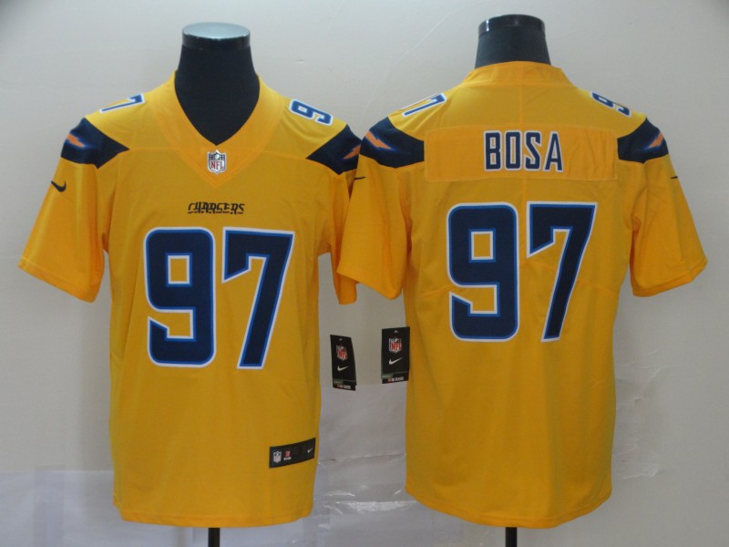 Men’s Los Angeles Chargers #97 Joey Bosa Nike Gold Inverted Legend Jersey