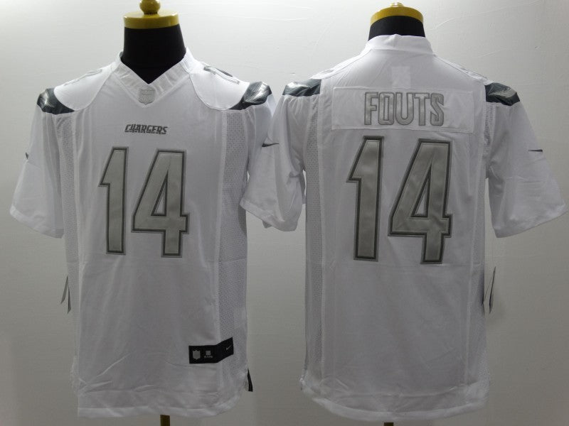Men’s Los Angeles Chargers Dan Fouts #14 White Jersey
