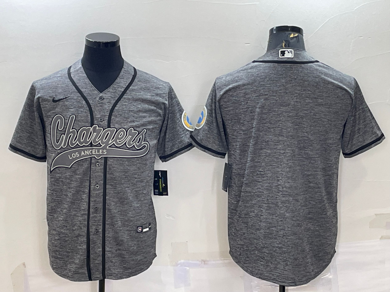 Men’s Los Angeles Chargers Gray Blank Jersey