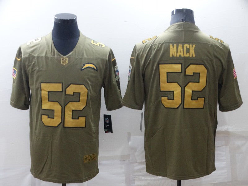 Men’s Los Angeles Chargers Khalil Mack #52 Brown Team Jersey