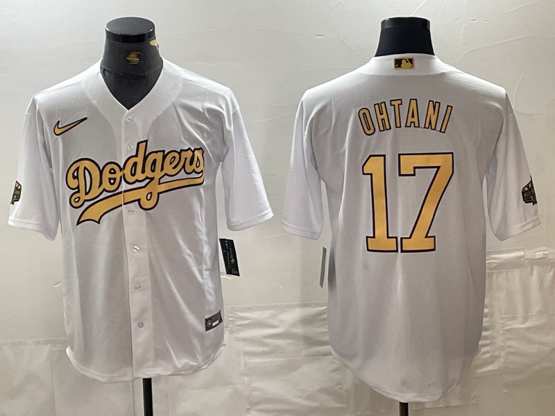 Men’s Los Angeles Dodgers #17 Shohei Ohtani White Jersey