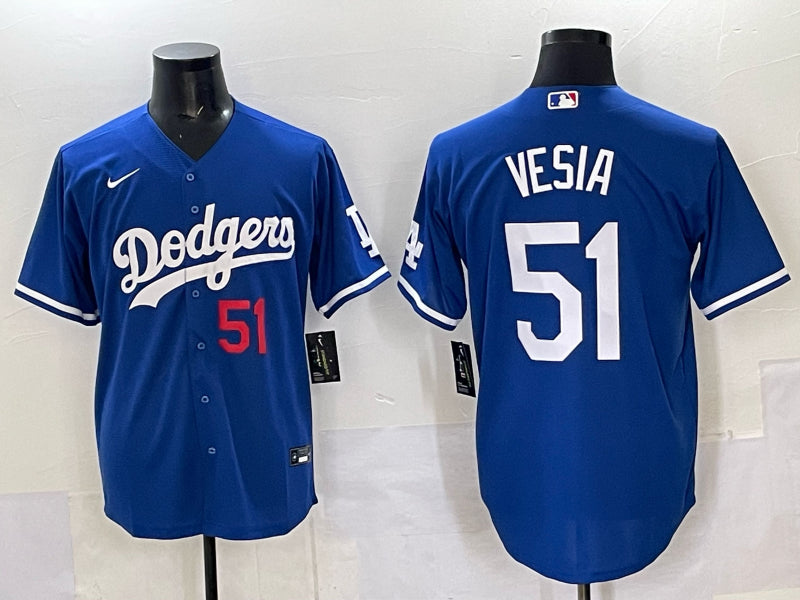 Men’s Los Angeles Dodgers Alex Vesia #51 Royal Limited Jersey