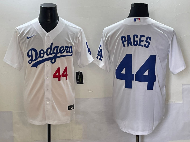 Men’s Los Angeles Dodgers Andy Pages #44 White Home Limited Jersey