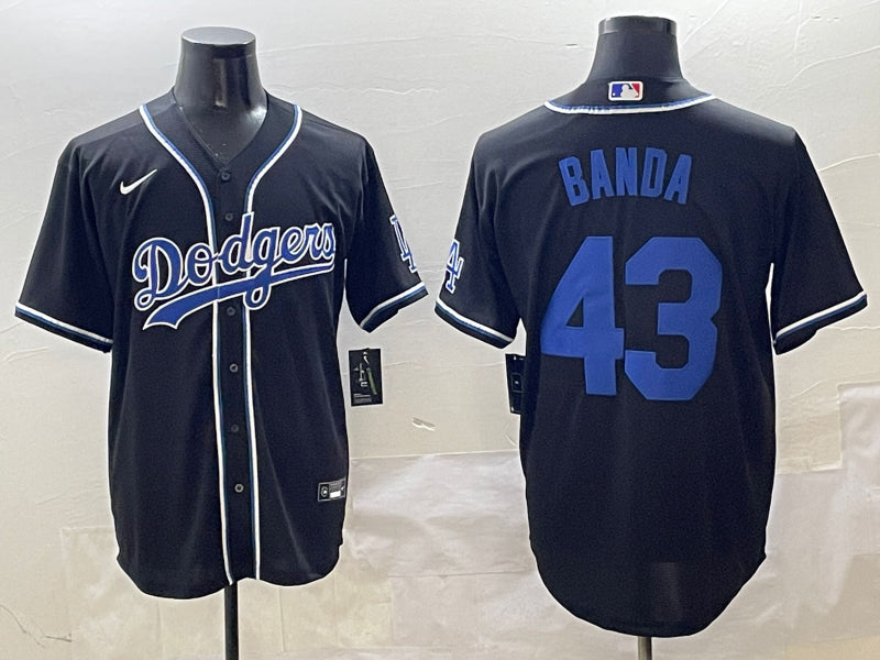 Men’s Los Angeles Dodgers Anthony Banda #43 Black Jersey