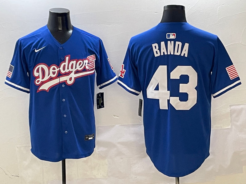 Men’s Los Angeles Dodgers Anthony Banda #43 Royal Jersey
