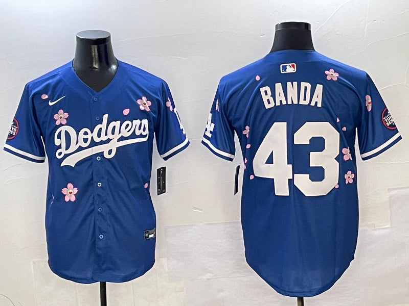 Men’s Los Angeles Dodgers Anthony Banda #43 Royal Jersey