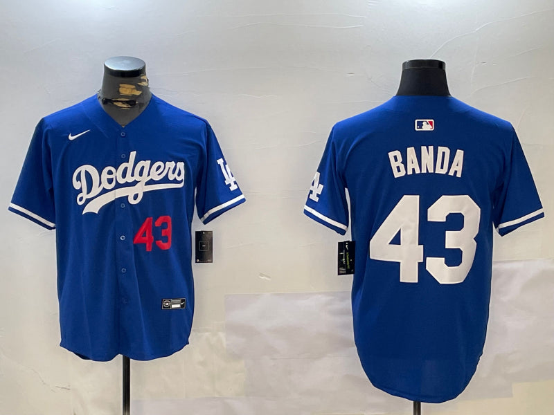 Men’s Los Angeles Dodgers Anthony Banda #43 Royal Jersey