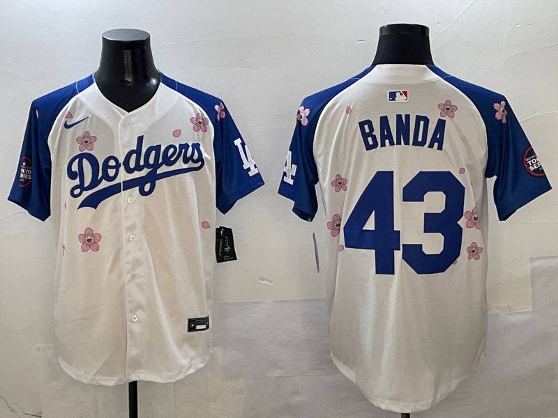 Men’s Los Angeles Dodgers Anthony Banda #43 White Jersey
