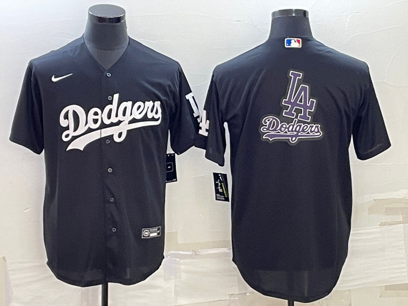 Men’s Los Angeles Dodgers Black Authentic Patch Jersey