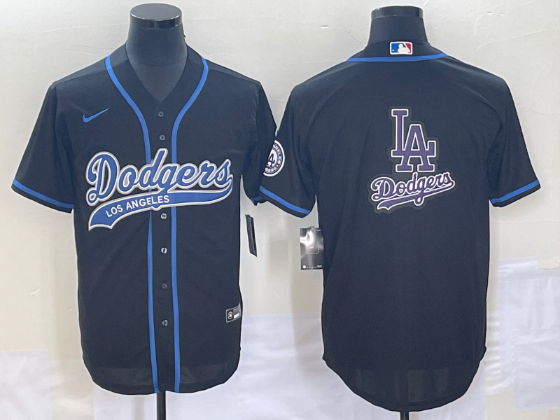 Men’s Los Angeles Dodgers Black Team Jersey Joint Edition