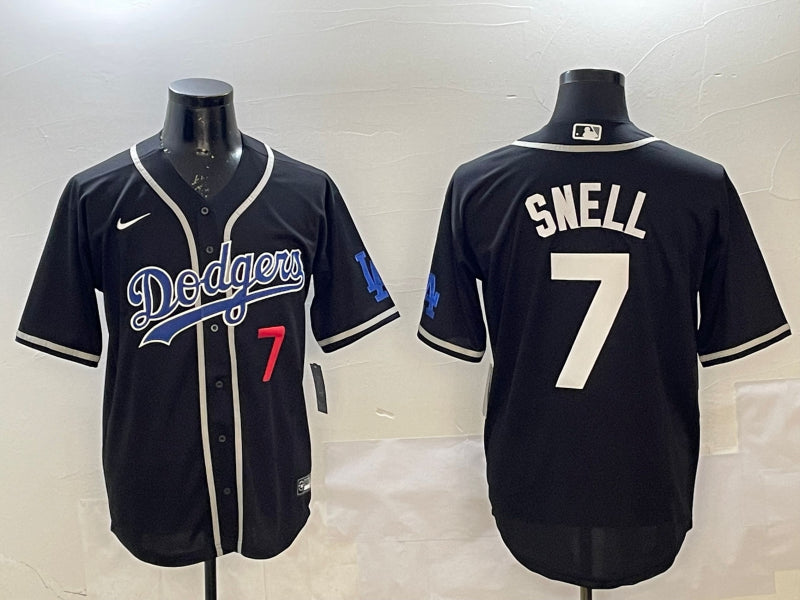 Men’s Los Angeles Dodgers Blake Snell #7 Black Jersey