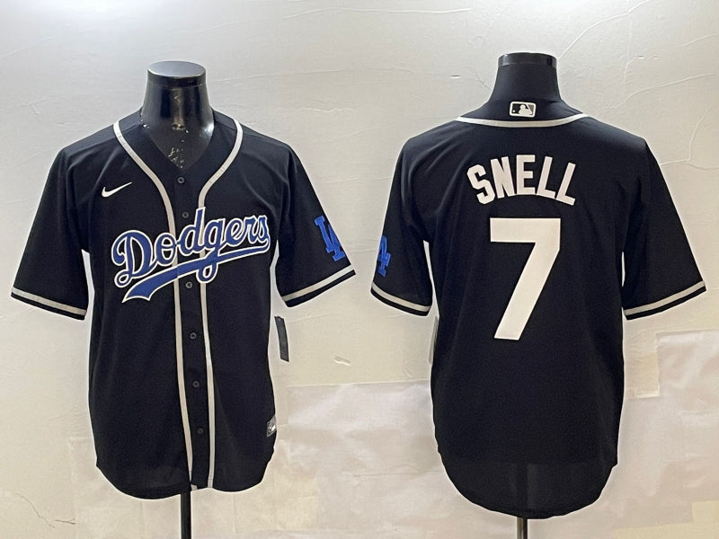 Men’s Los Angeles Dodgers Blake Snell #7 Black Jersey