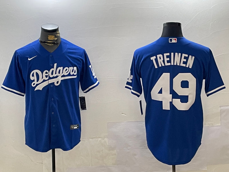 Men’s Los Angeles Dodgers Blake Treinen #49 Royal Jersey