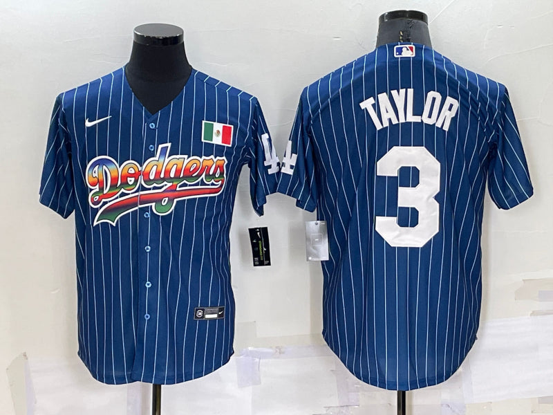 Men’s Los Angeles Dodgers Chris Taylor #3 Blue Authentic Jersey