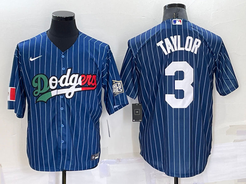 Men’s Los Angeles Dodgers Chris Taylor #3 Blue Jersey