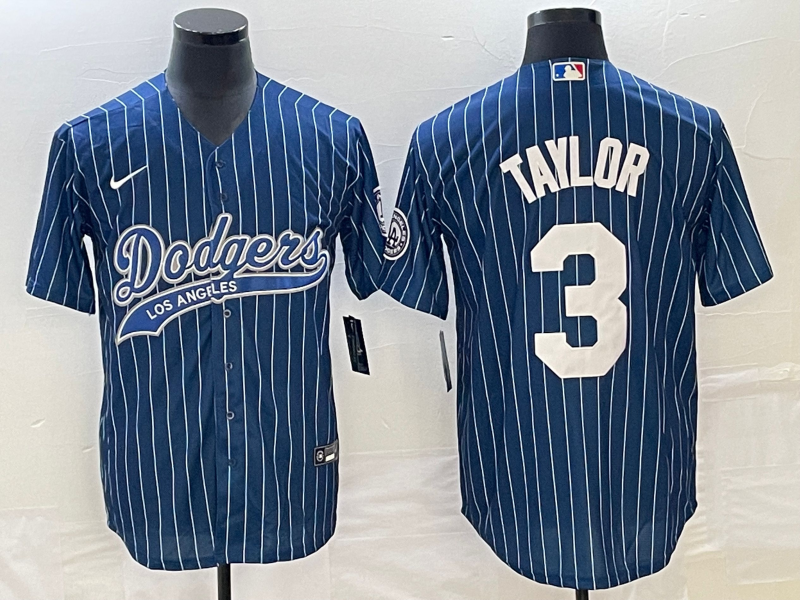 Men’s Los Angeles Dodgers Chris Taylor #3 Blue Jersey Joint Edition