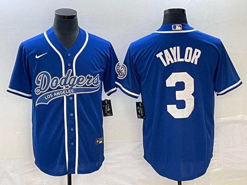 Men’s Los Angeles Dodgers Chris Taylor #3 Royal Jersey Joint Edition