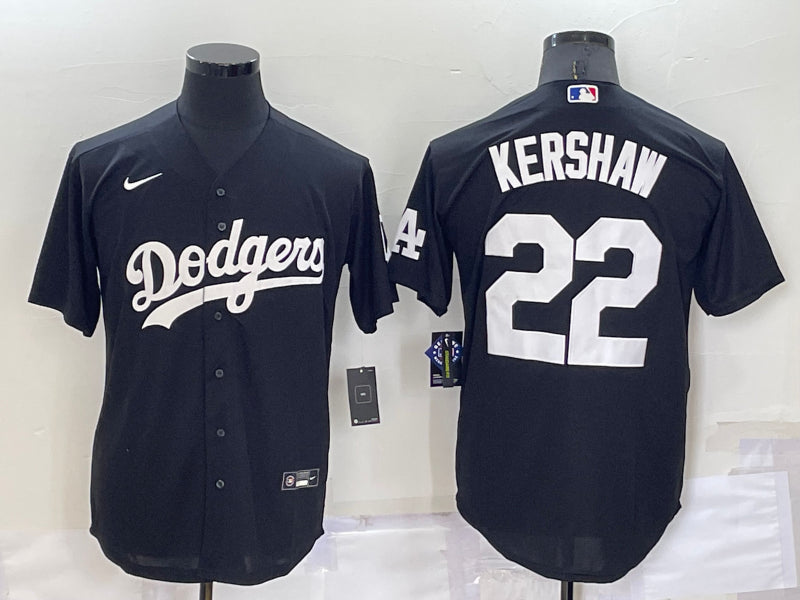 Men’s Los Angeles Dodgers Clayton Kershaw #22 Black Baseball Jersey