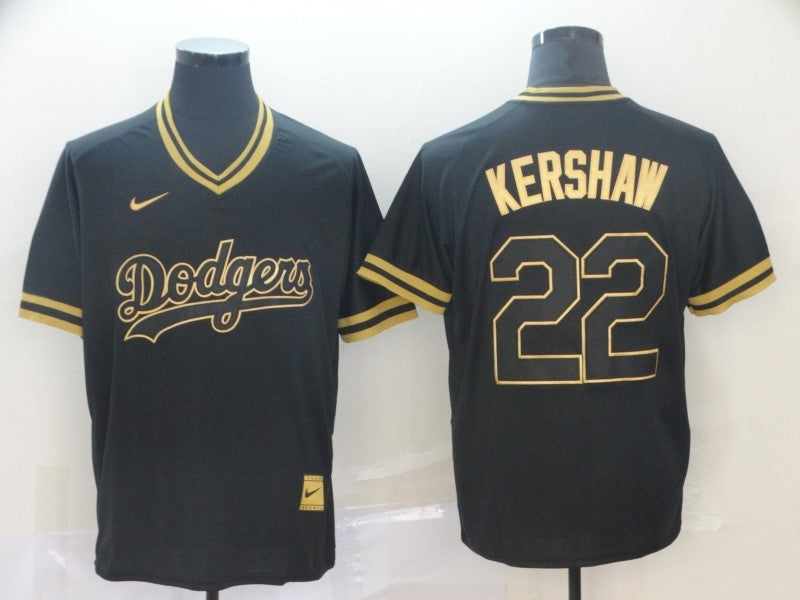 Men’s Los Angeles Dodgers Clayton Kershaw #22 Black Stitched Jersey