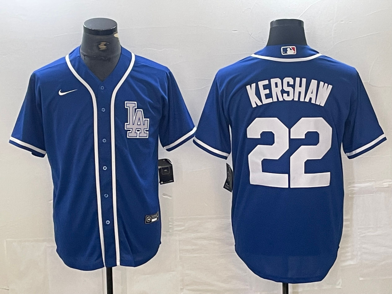 Men’s Los Angeles Dodgers Clayton Kershaw #22 Blue Limited Jersey