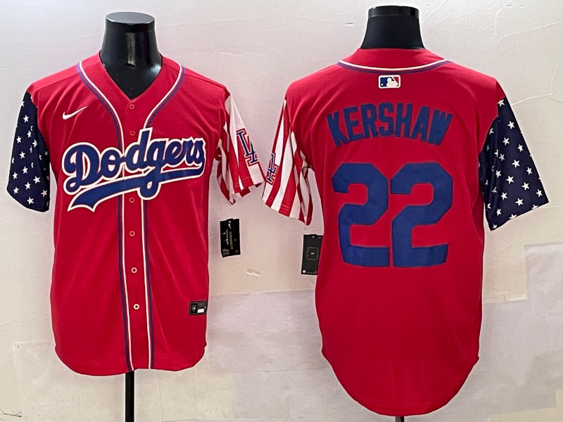 Men’s Los Angeles Dodgers Clayton Kershaw #22 Red Jersey