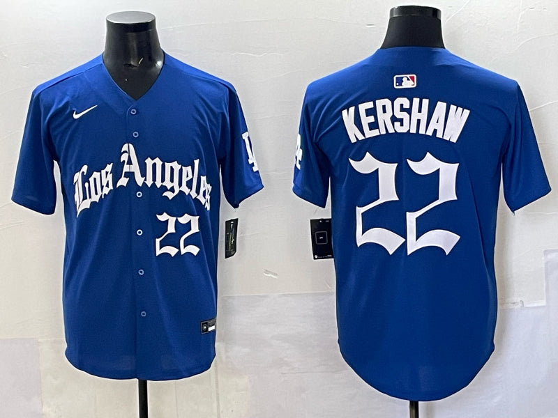 Men’s Los Angeles Dodgers Clayton Kershaw #22 Royal Alternate Jersey