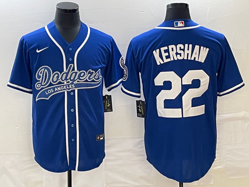 Men’s Los Angeles Dodgers Clayton Kershaw #22 Royal Jersey Joint Edition