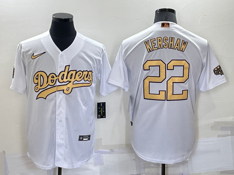Men’s Los Angeles Dodgers Clayton Kershaw #22 White Alternate Jersey