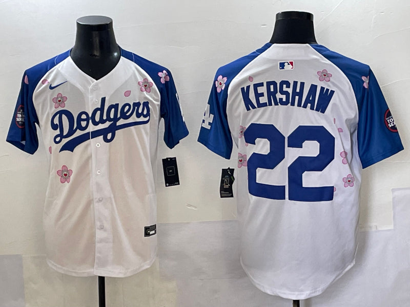 Men’s Los Angeles Dodgers Clayton Kershaw #22 White Alternate Limited Jersey