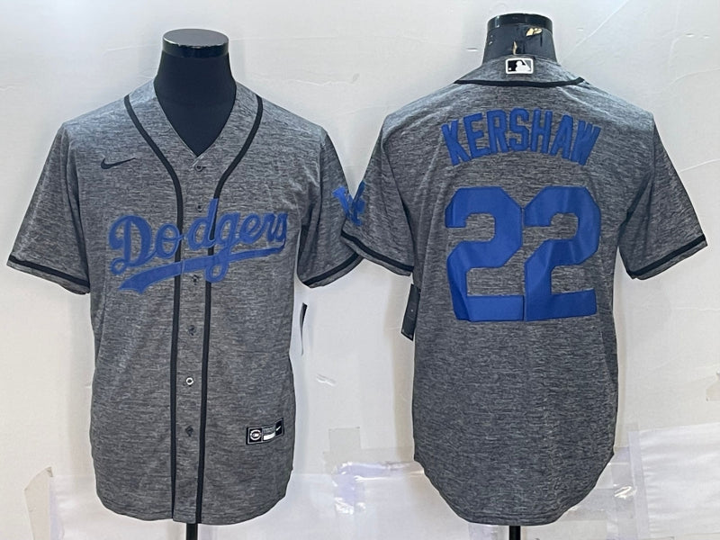 Men’s Los Angeles Dodgers Clayton Kershaw Nike Gray Alternate Name Jersey