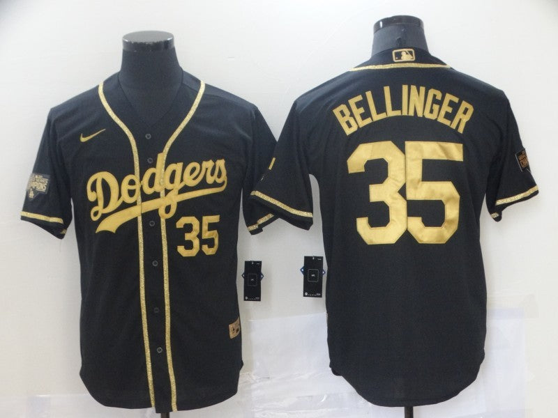 Men’s Los Angeles Dodgers Cody Bellinger #35 Black Authentic Jersey