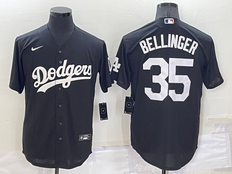 Men’s Los Angeles Dodgers Cody Bellinger #35 Black Baseball Jersey