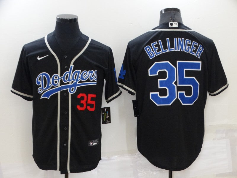 Men’s Los Angeles Dodgers Cody Bellinger #35 Black Jersey