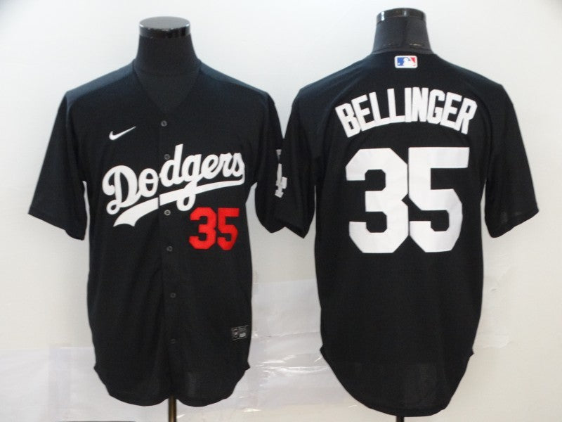 Men’s Los Angeles Dodgers Cody Bellinger #35 Black Stitched Jersey