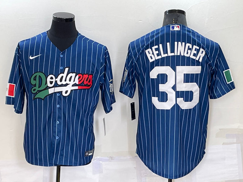 Men’s Los Angeles Dodgers Cody Bellinger #35 Blue Stitched Baseball Jersey