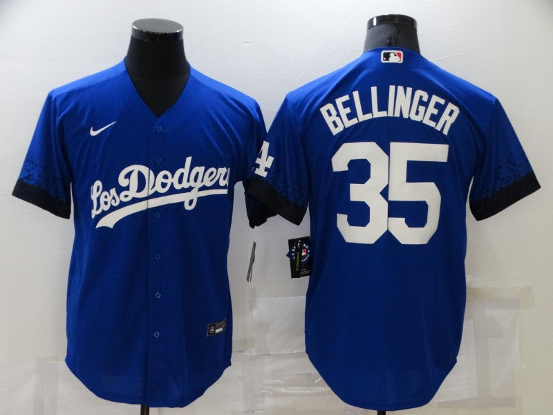 Men’s Los Angeles Dodgers Cody Bellinger #35 Blue Stitched Jersey
