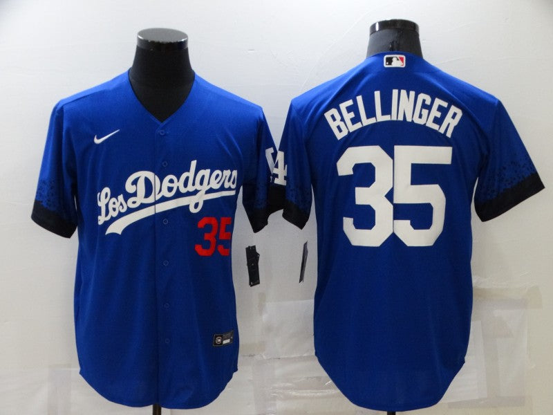 Men’s Los Angeles Dodgers Cody Bellinger #35 Blue Stitched Jersey