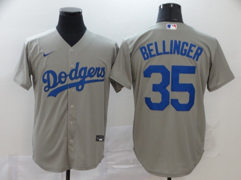 Men’s Los Angeles Dodgers Cody Bellinger #35 Gray Baseball Jersey