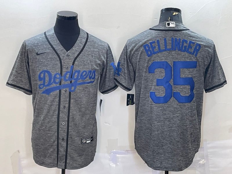 Men’s Los Angeles Dodgers Cody Bellinger Nike Gray Home Name Jersey