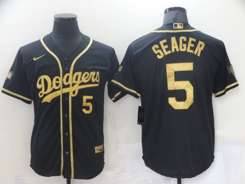 Men’s Los Angeles Dodgers Corey Seager #5 Black Jersey