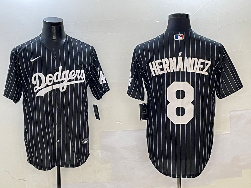 Men’s Los Angeles Dodgers Enrique Hernandez #8 Black Alternate Limited Jersey