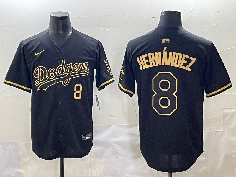 Men’s Los Angeles Dodgers Enrique Hernandez #8 Black Team Jersey
