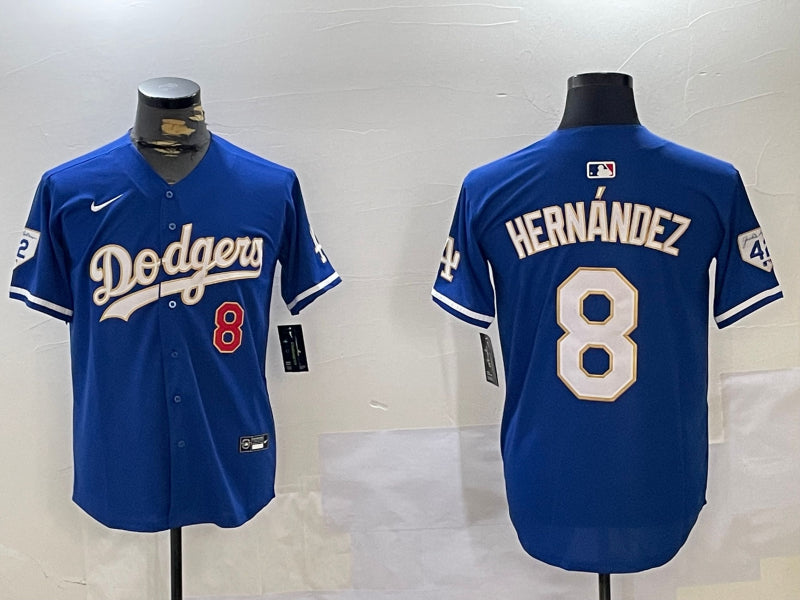 Men’s Los Angeles Dodgers Enrique Hernandez #8 Blue Jersey