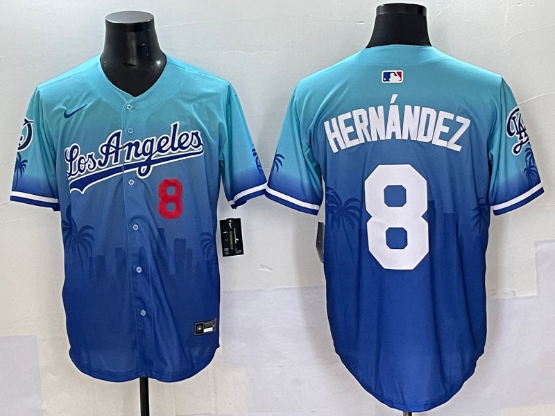Men’s Los Angeles Dodgers Enrique Hernandez #8 Blue Jersey