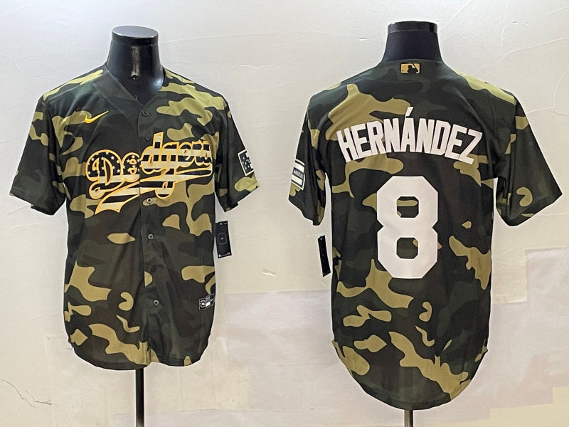 Men’s Los Angeles Dodgers Enrique Hernandez #8 Camouflage Jersey