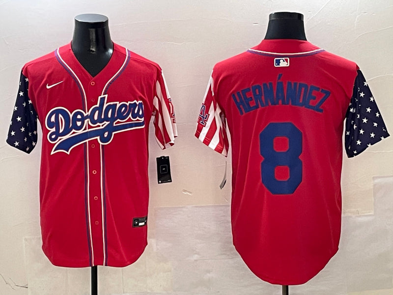 Men’s Los Angeles Dodgers Enrique Hernandez #8 Red Jersey