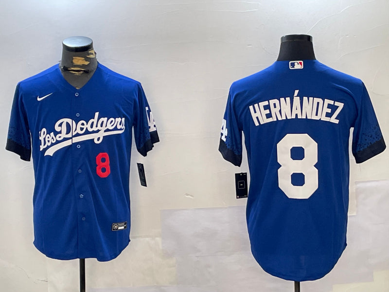 Men’s Los Angeles Dodgers Enrique Hernandez #8 Royal City Connect Jersey