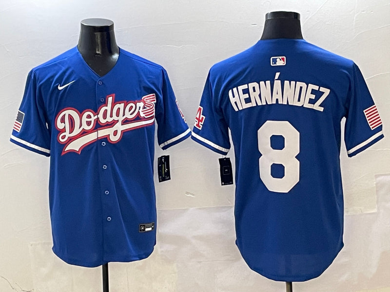 Men’s Los Angeles Dodgers Enrique Hernandez #8 Royal Team Jersey